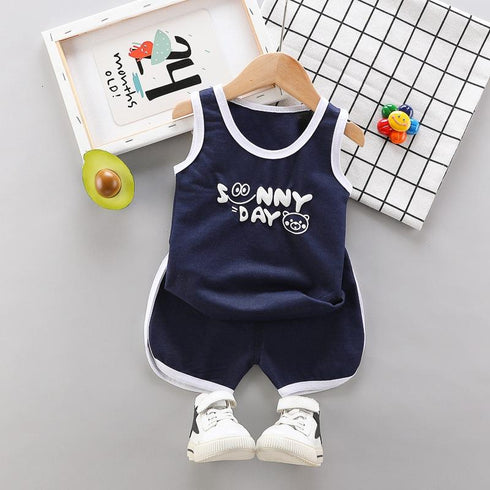 Summer boy short sleeve two-piece set